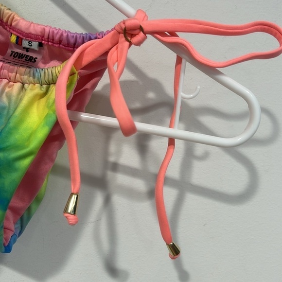 Brand new women’s size small rainbow, tie-dye, itsy-bitsy string, bikini swim - Picture 3 of 11